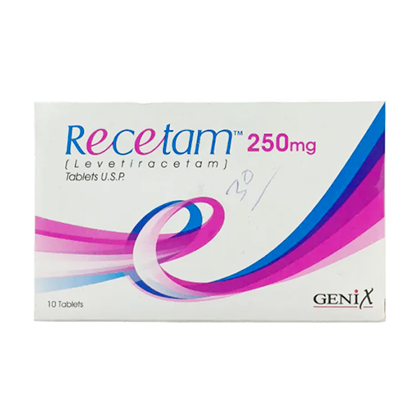 Recetam Tablets 250mg (1 Box = 1 Strip)(1 Strip = 10 Tablets)