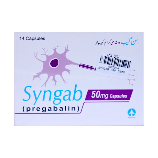 Syngab Capsules 50mg (1 Strip = 7 Capsules)