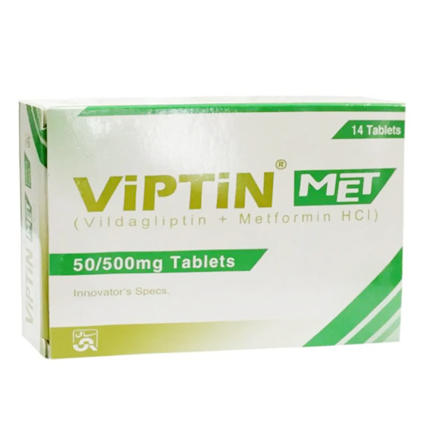 Viptin Met Tablets 50/500mg (1 Box = 2 Strips) (1 Strip = 7 Tablets)