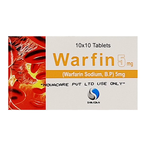 Warfin Tablets 5Mg (1 Strip = 10 Tablets)